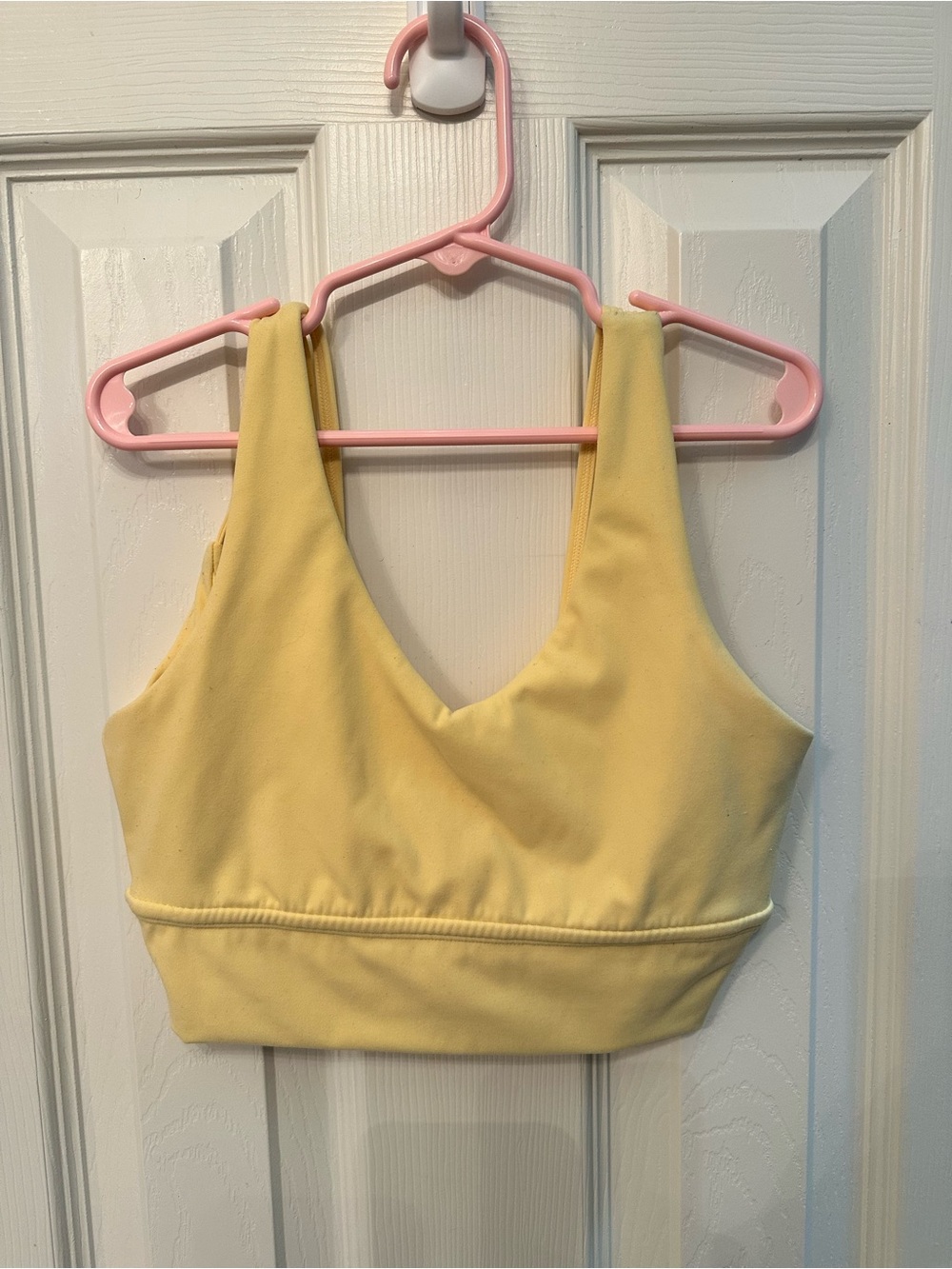 BuffBunny Monarch Sports Bra in Pastel Yellow